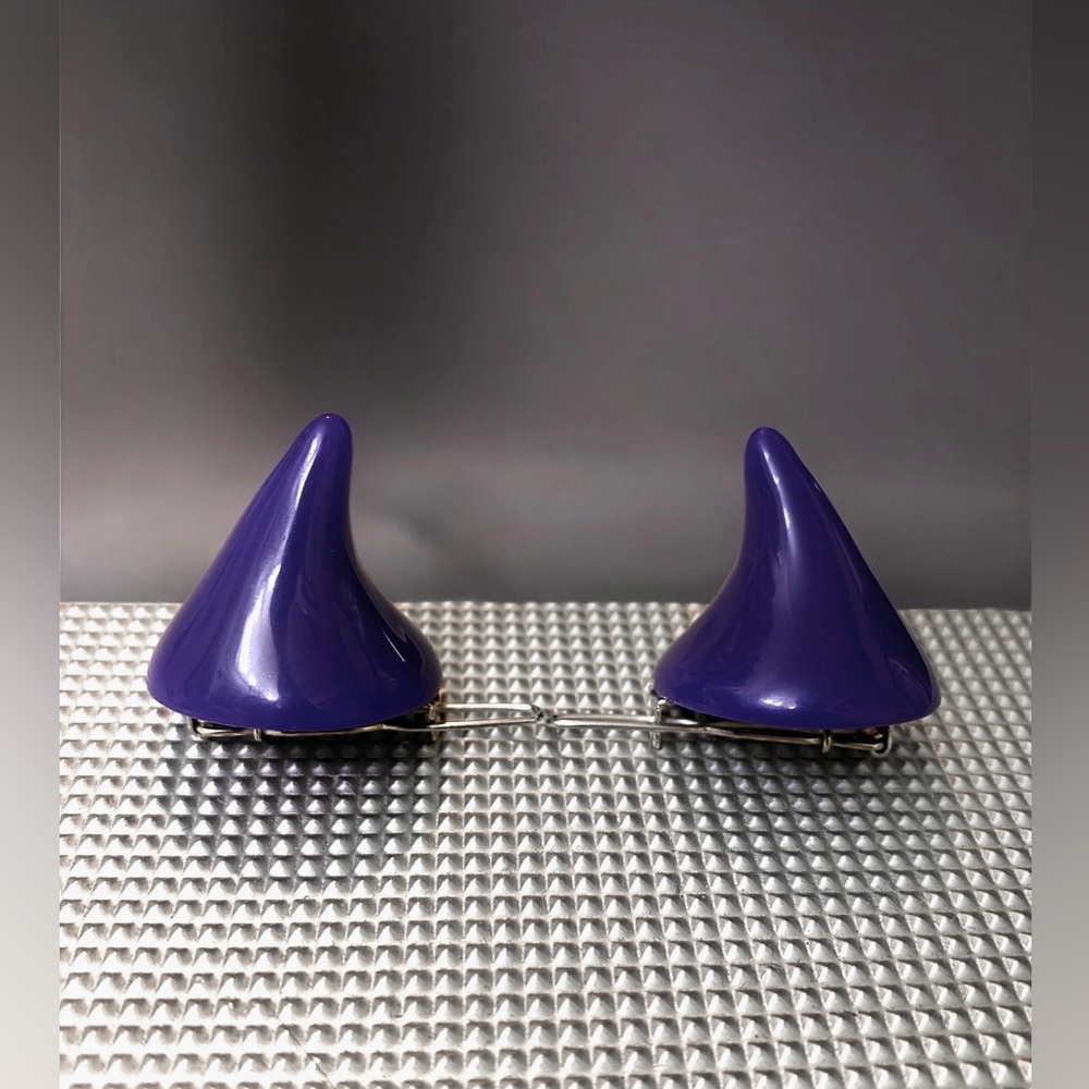 Mini Lil Devil Horns Hair Clips Halloween Goth Costume Anime Cosplay Punk Rave